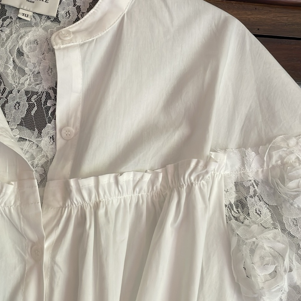 White dress! CHOKLATE Paris! Summer whites! Cotton dress So French! - Picture 6 of 8